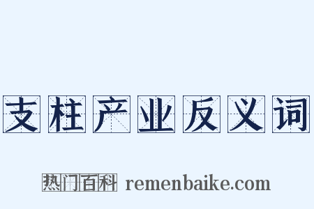 支柱产业反义词是什么意思的图片